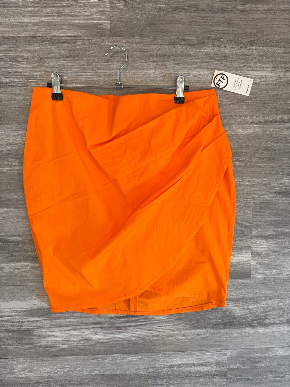 Fashion to Figure Orange Mini Wrap-Style Skirt